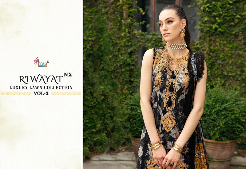 Shree Fab Riwayat Nx Vol 2 Luxury Lawn D.No.3396