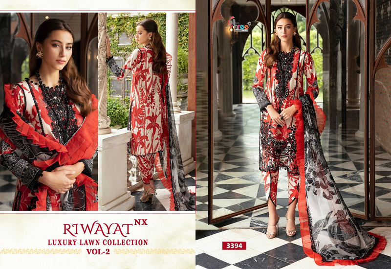 Shree Fab Riwayat Nx Vol 2 Luxury Lawn D.No.3394