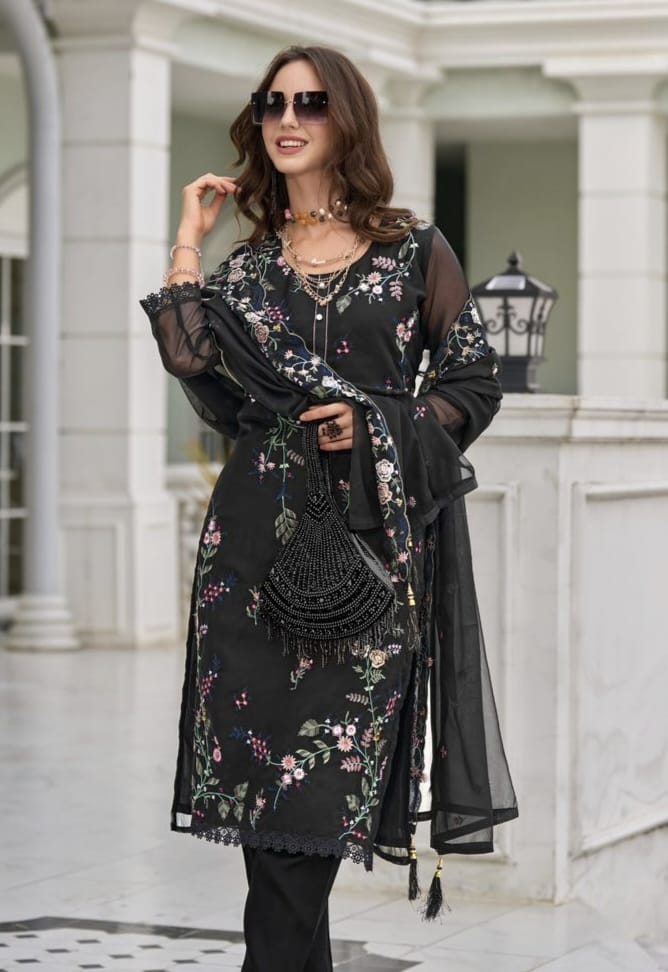 Designer Wedding Wear Latest Black Colour Salwar Suit