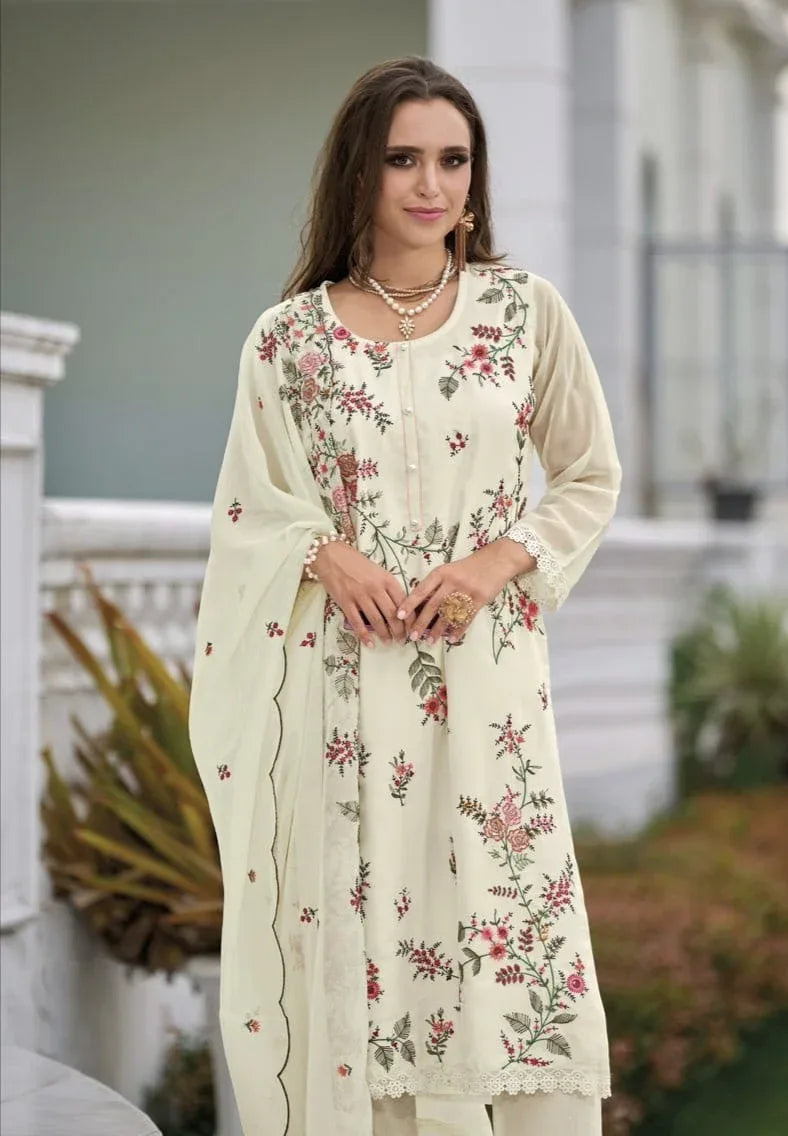 Designer Wedding Wear Latest White Colour Salwar Suit
