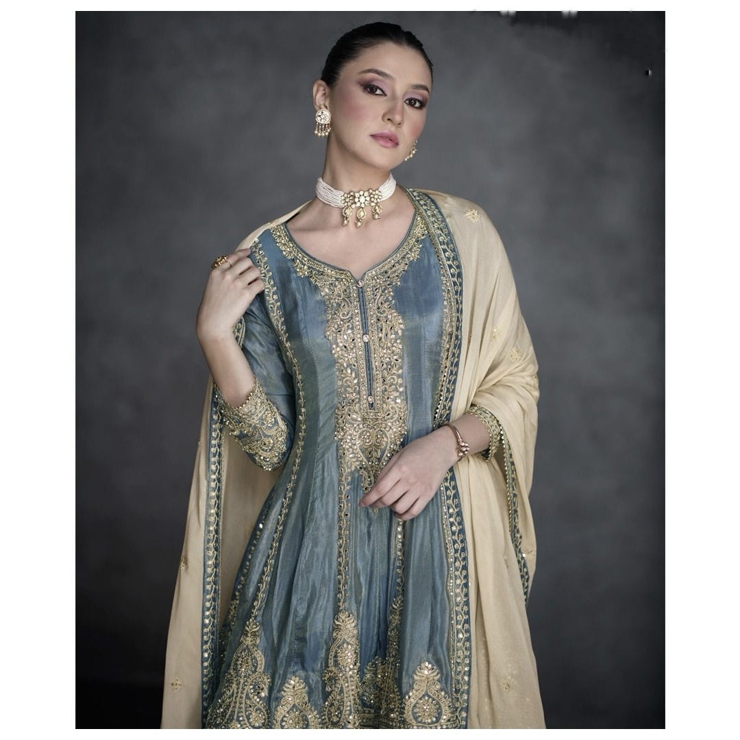 Beautiful Designer Wedding Wear Lates Anarkali Style Salwar Suit