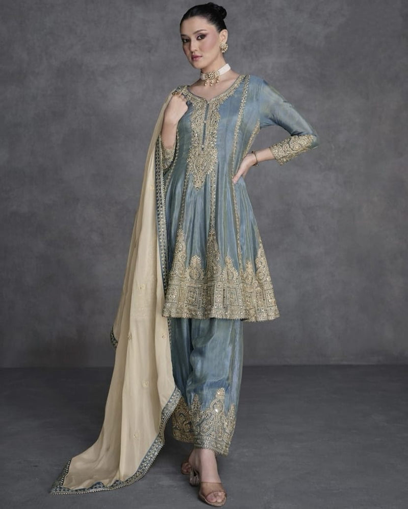 Beautiful Designer Wedding Wear Lates Anarkali Style Salwar Suit