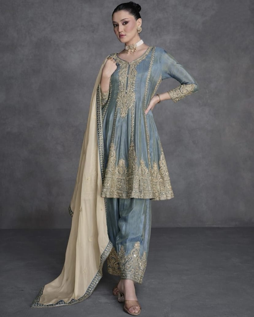 Beautiful Designer Wedding Wear Lates Anarkali Style Salwar Suit