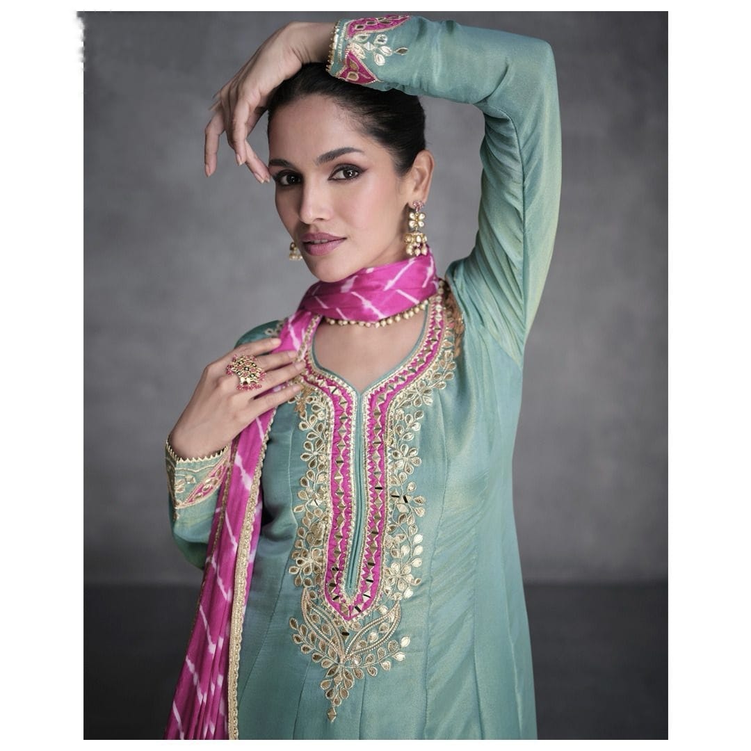 Beautiful Designer Wedding Wear Lates Anarkali Style Salwar Suit