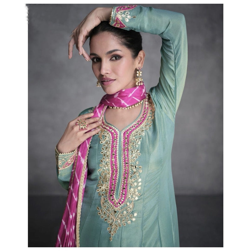 Beautiful Designer Wedding Wear Lates Anarkali Style Salwar Suit