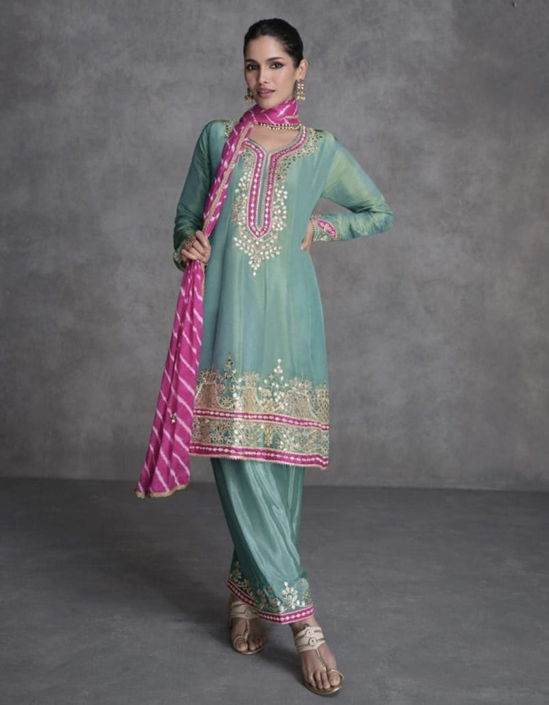 Beautiful Designer Wedding Wear Lates Anarkali Style Salwar Suit