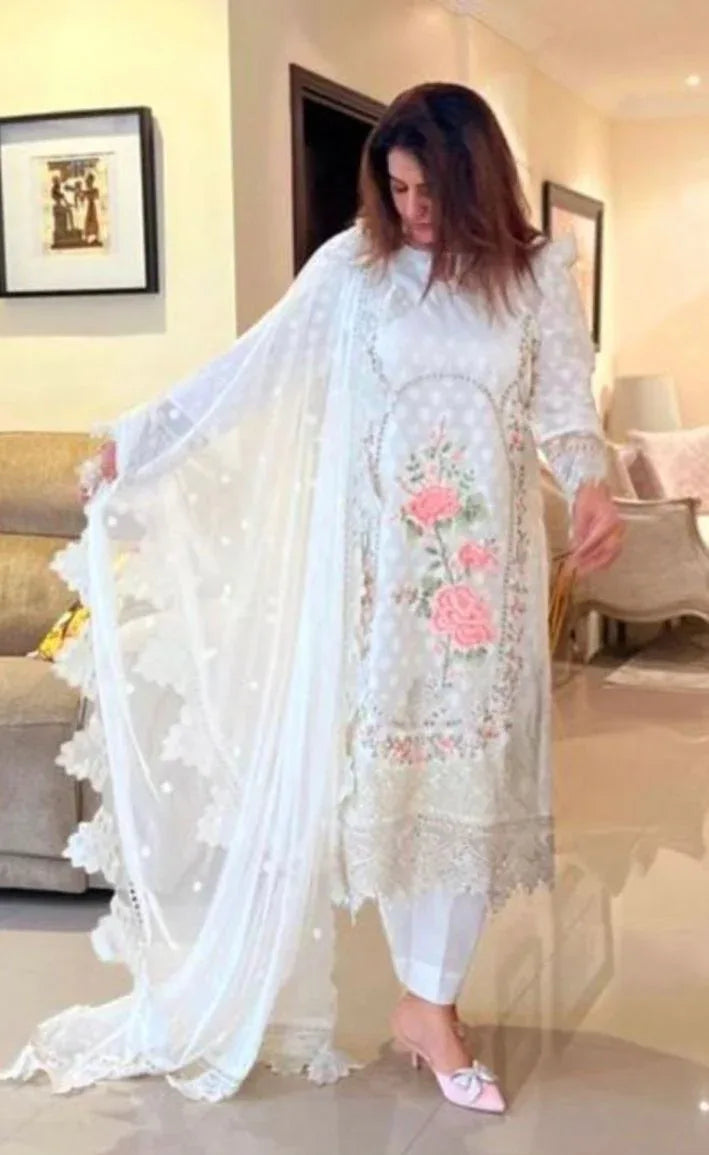 Saniya Trendz Maria B Vol 3 Designer Cotton Suit D.No.P-10026-A
