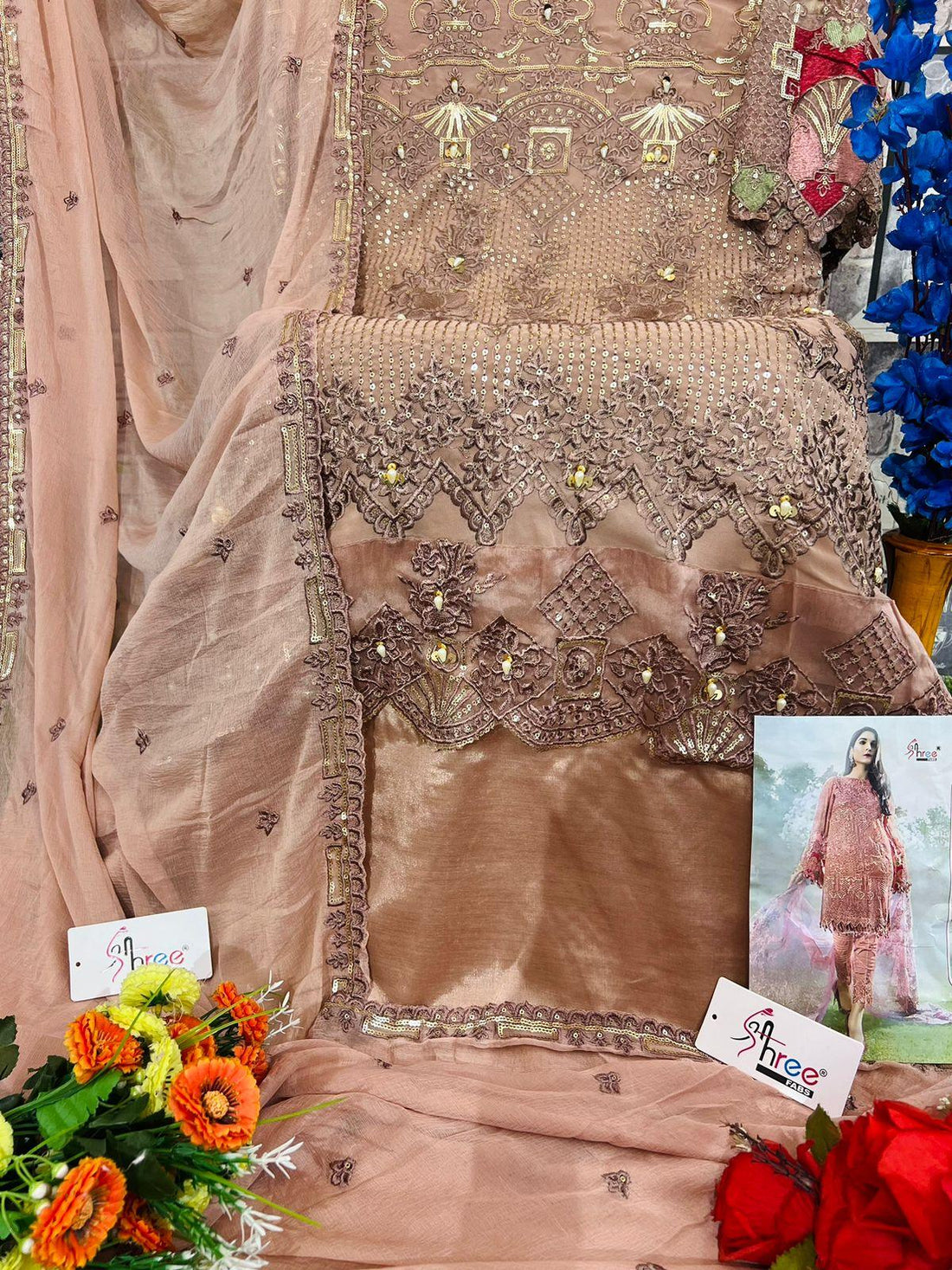 Shree Fab Designer Fox Geogette Suit D.No.K-1666