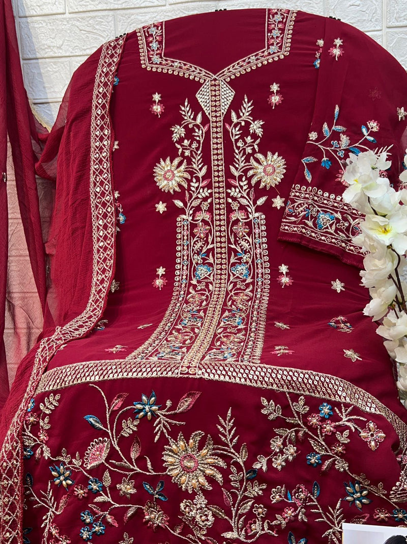 Zaha Designer Bridal Wear Heavy Embroidered Pakistani Suit D.No.10276