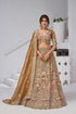 Gold Organza Tissue Bridal Lehenga with Embroidery & Temple Motifs Organza Lehenga Anant Tex Exports Pvt.Ltd..