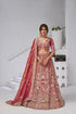 Pastel Pink Organza Tissue Bridal Lehenga with Auspicious Cow Organza Lehenga Anant Tex Exports Pvt.Ltd..