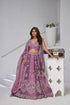 Purple Lehenga with Dual Dupatta & Zari-Resham Embroidery Lehenga with double dupatta Anant Tex Exports Pvt.Ltd..