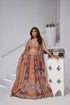 Rust Peach Lehenga in Georgette Tissue with Premium Heavy Embroidery Lehenga with double dupatta Anant Tex Exports Pvt.Ltd..