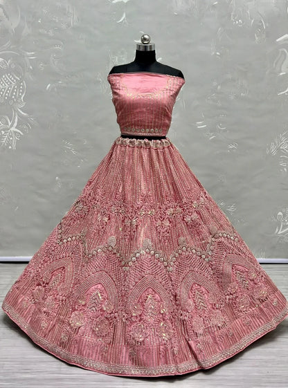 Flower Pattern Net Party Wear Lehenga Choli D.No 2472 - Anant Exports