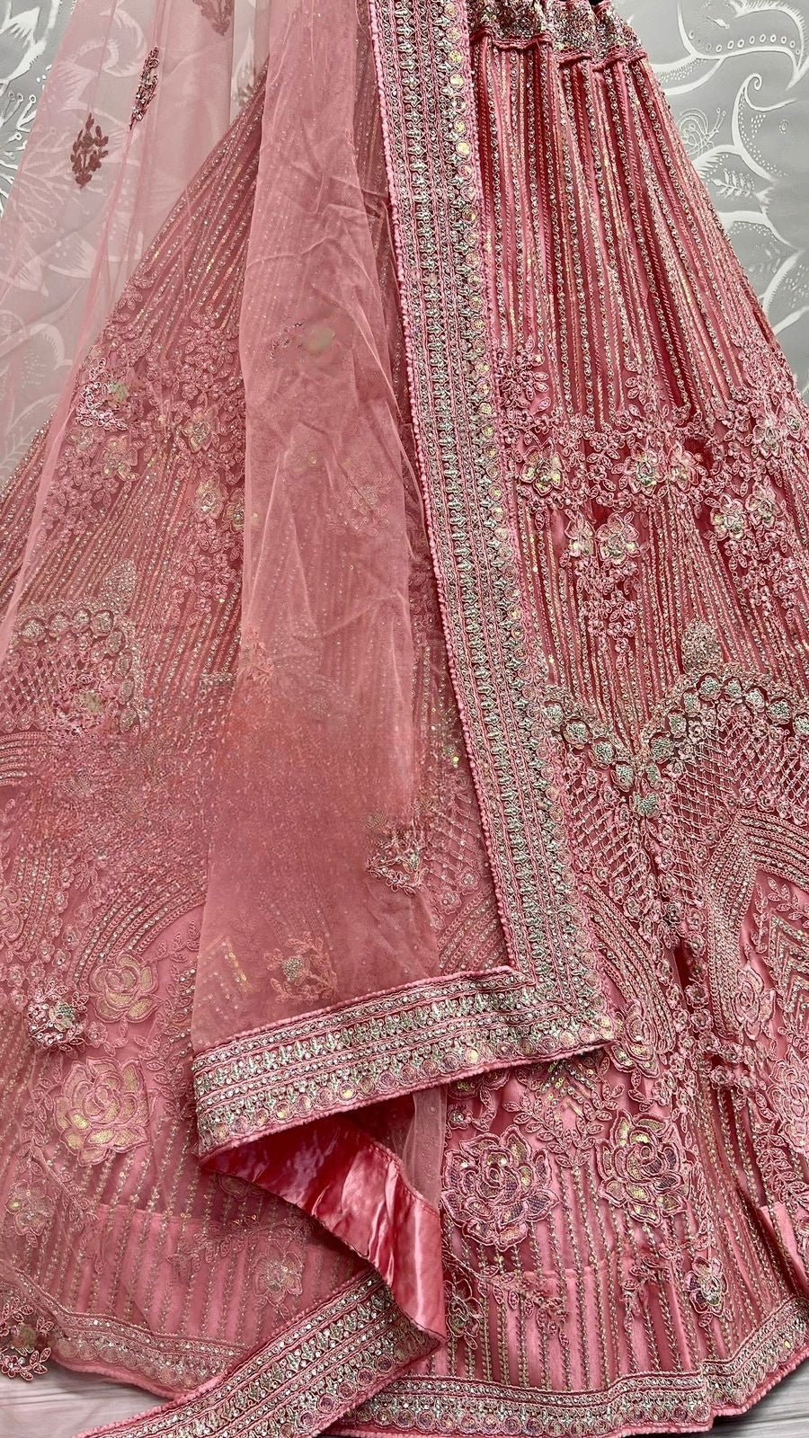 Flower Pattern Net Party Wear Lehenga Choli D.No 2472