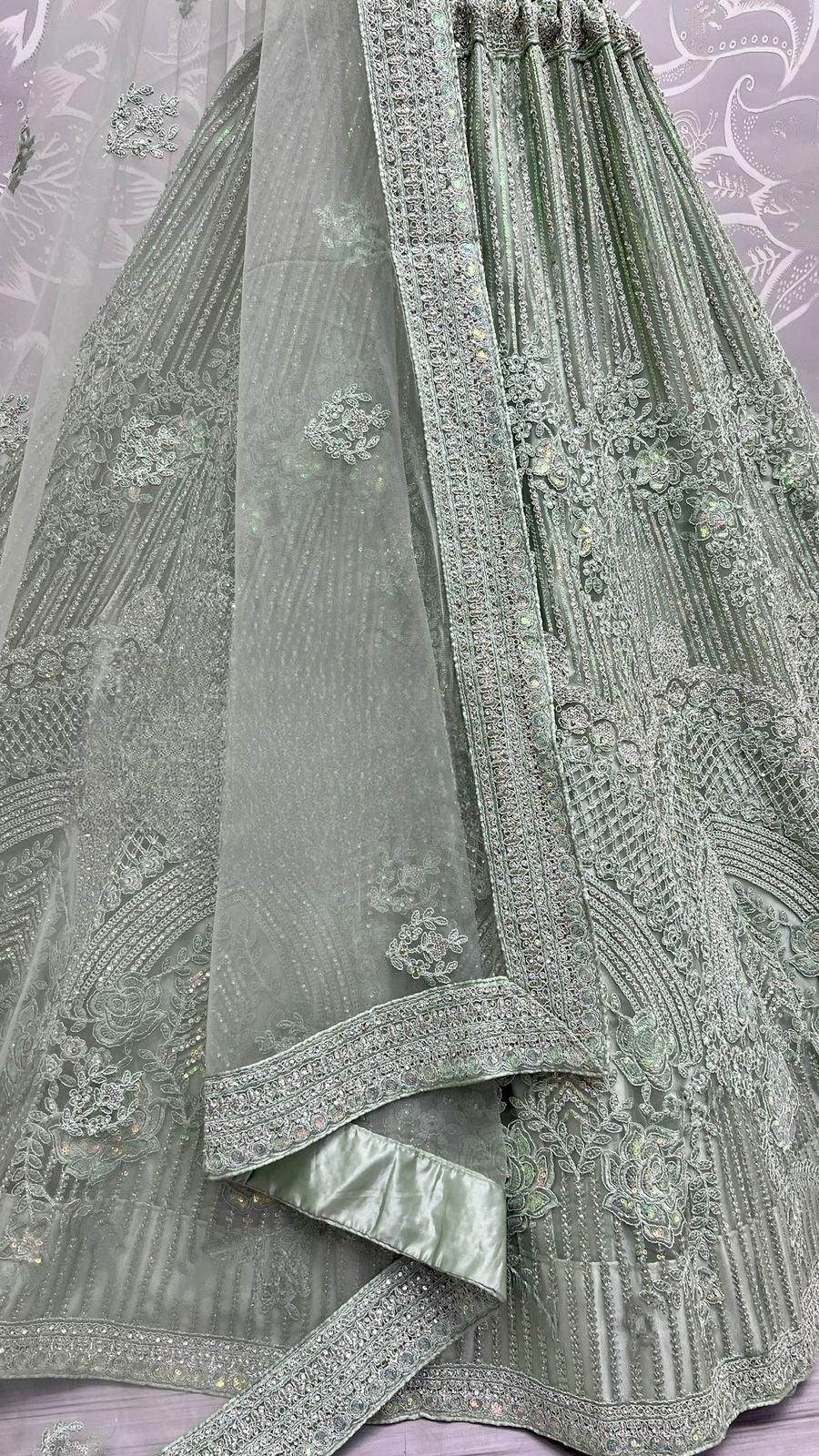 Flower Pattern Net Party Wear Lehenga Choli D.No 2472 - Anant Exports