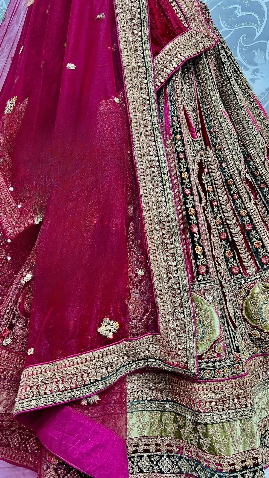 Fancy Velvet Bridal Lehenga Choli D.No 2479 - Anant Exports