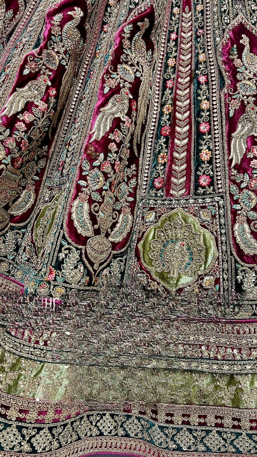 Fancy Velvet Bridal Lehenga Choli D.No 2479