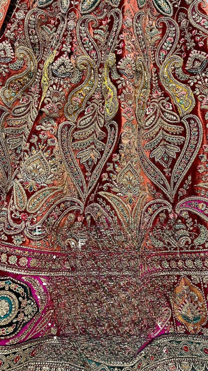 Exclusive Designer Bridal Velvet Lehenga D.No 2478