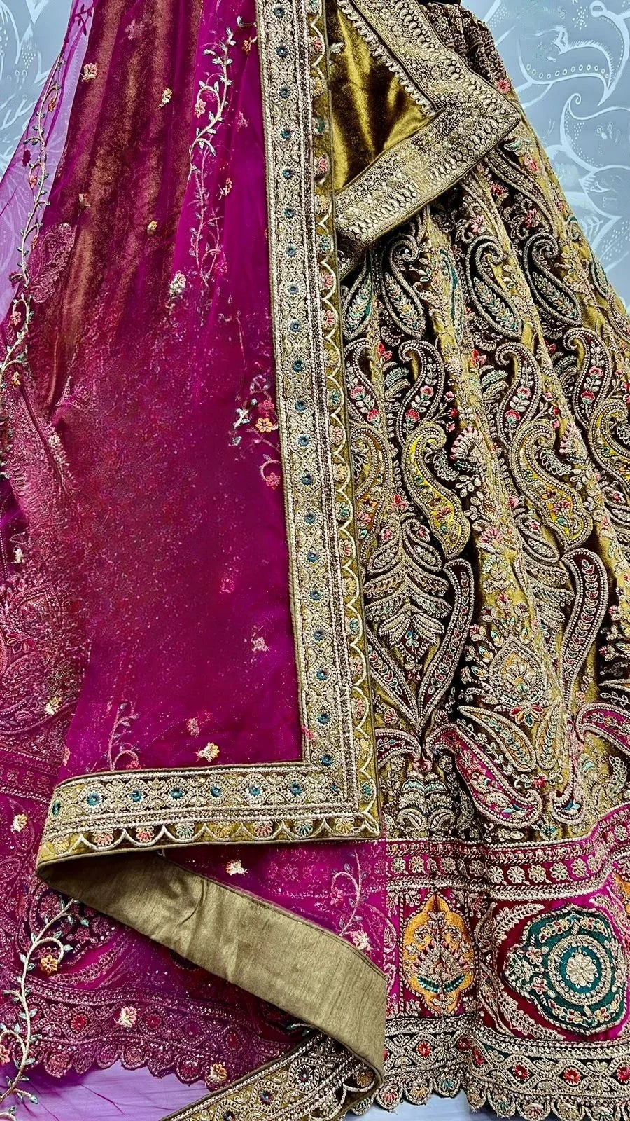Exclusive Designer Bridal Velvet Lehenga D.No 2478