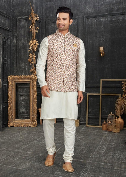 Vol 68A Fancy Kurta Pajama With Designer Koti Set D.No 68003 - Anant Exports