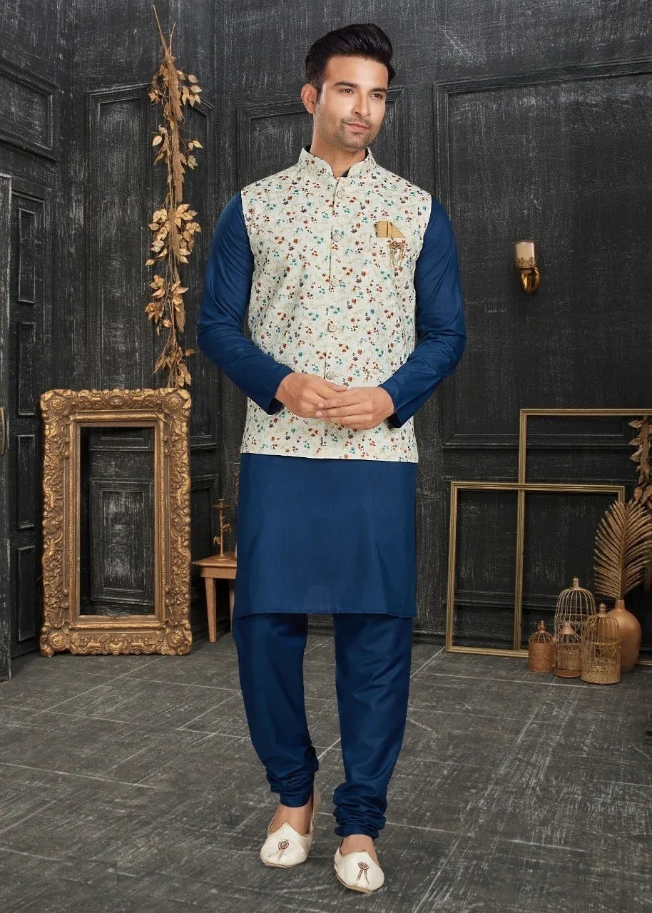 Vol 68A Fancy Kurta Pajama With Designer Koti Set D.No 68008 - Anant Exports