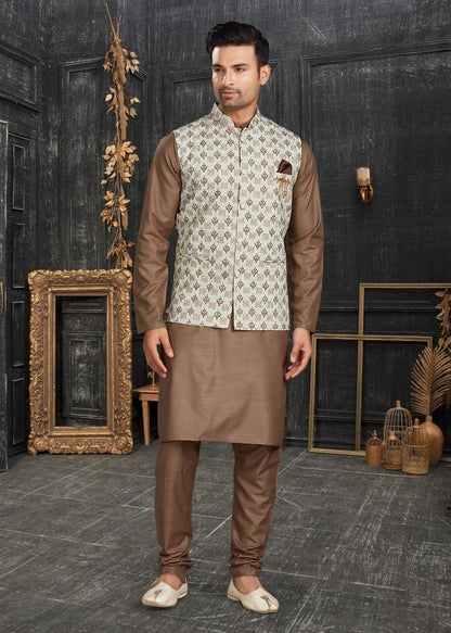 Vol 68A Fancy Kurta Pajama With Designer Koti Set D.No 68010 - Anant Exports