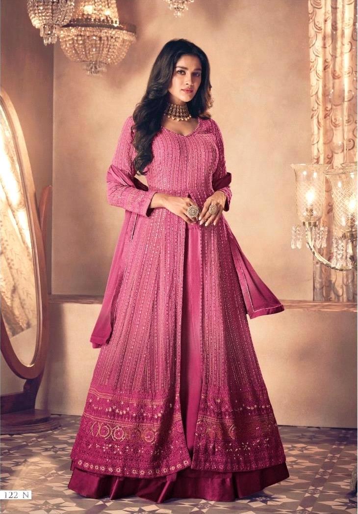 Sayuri Noor Gold Shaded Designer Georgette Salwar Suit D.No 122-N - Anant Exports