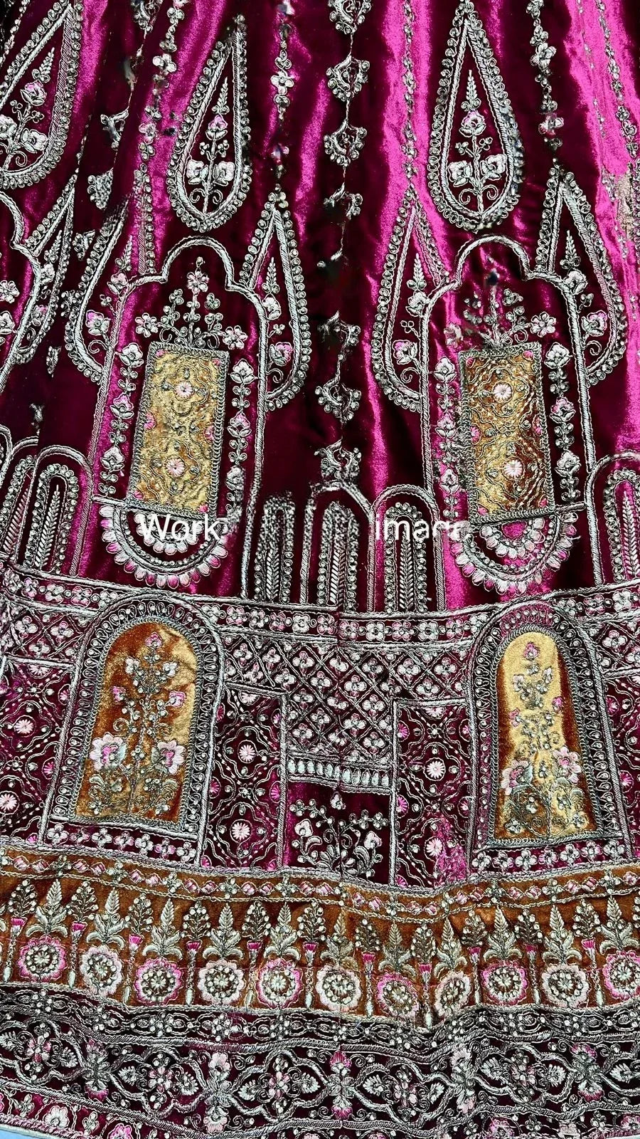 Bridal Velvet Embroidered Lehenga Choli D.No 2491-B - Anant Exports