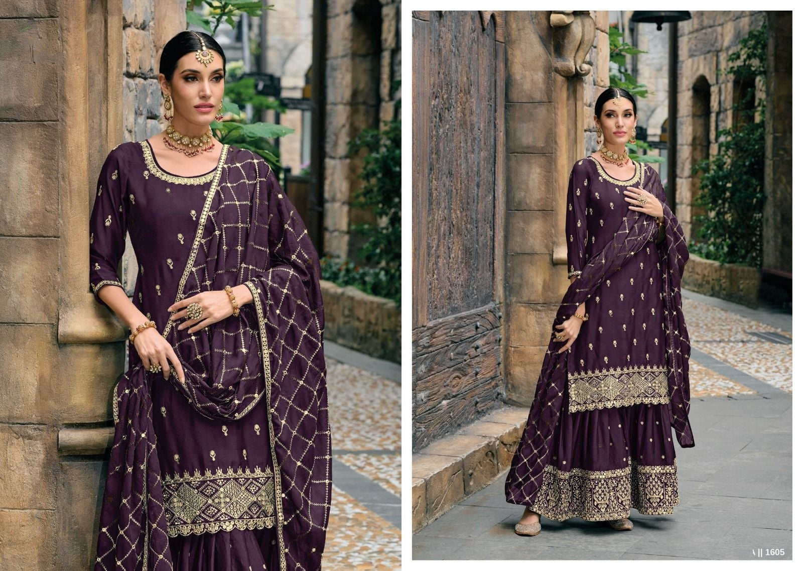 Jugani By Eba Designer Heavy Wedding Salwar Suit D.No. 1605