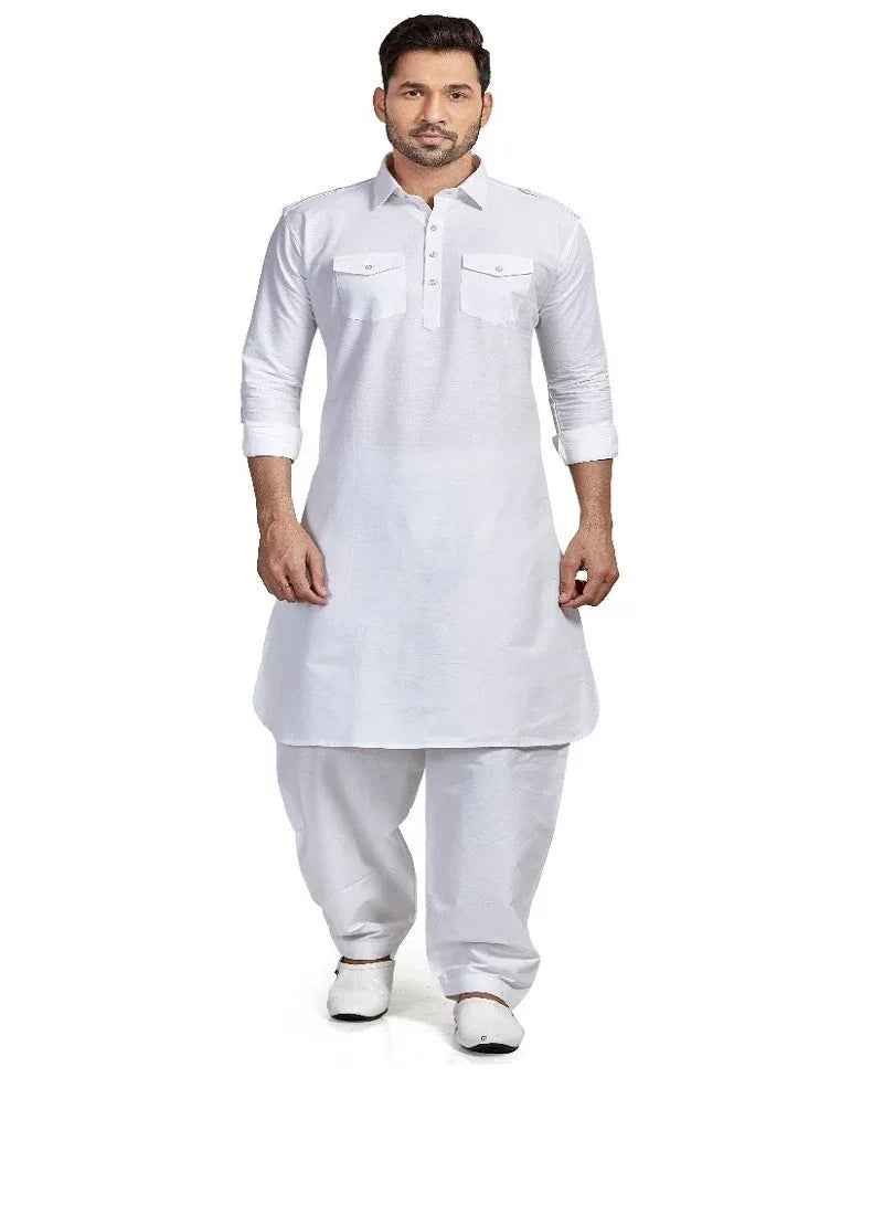 White Colour RFSP 0001 Kurta Pajama - Anant Exports