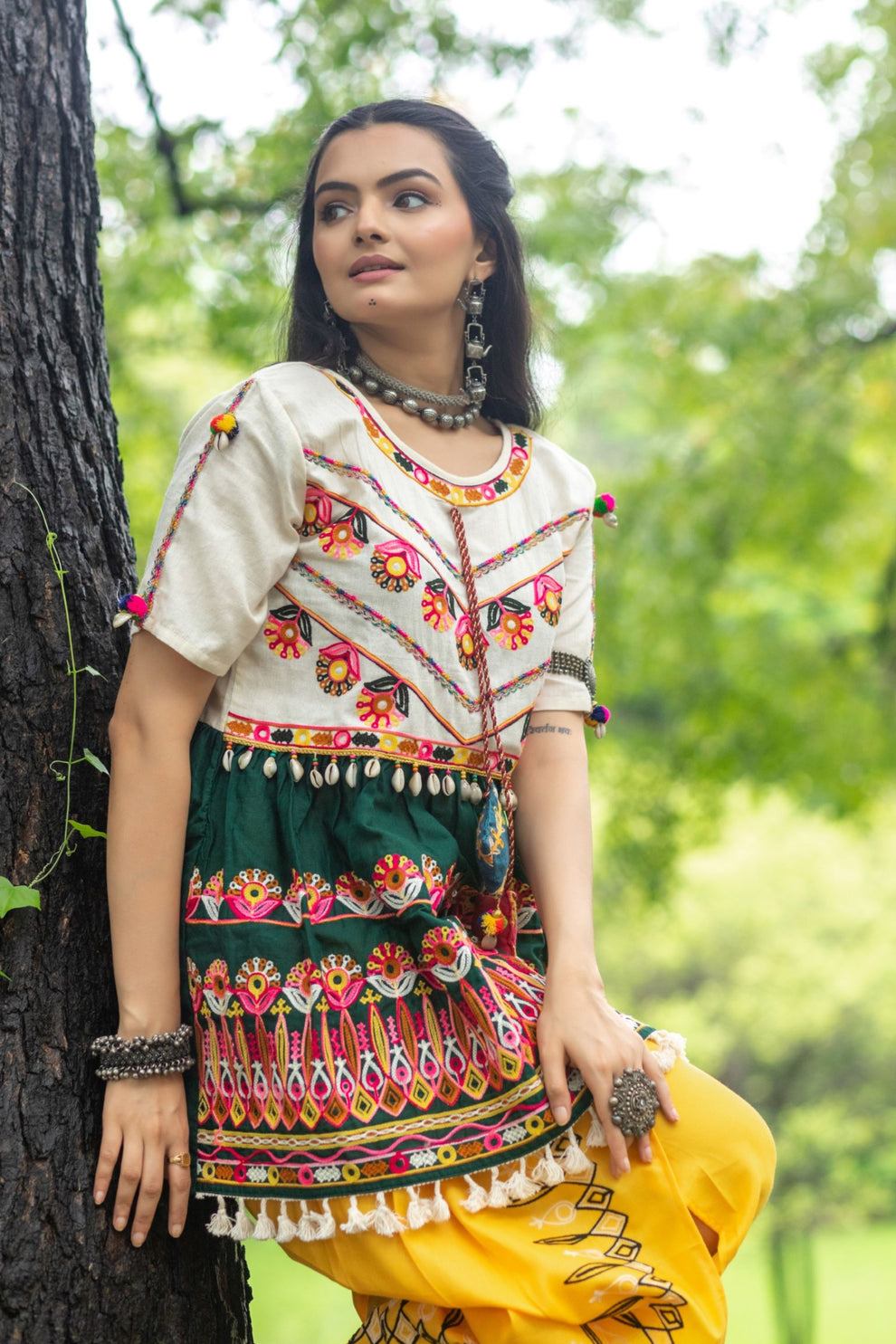 Navratri Garba Garba Special Kedia and Tulip Pants for Women's