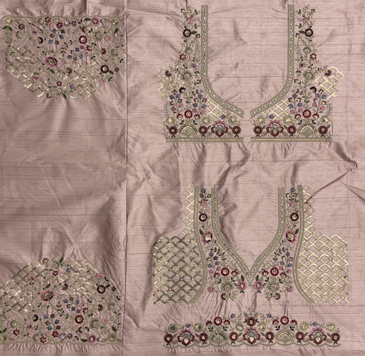Pink Pure Soft Gadhwal Silk Heavy Embroidery Work Bridal Lehenga Choli