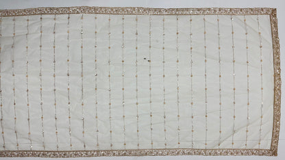 Beige Pure Heavy Net Motif Handwork Zari Sequins Work Bridal Lehenga Choli