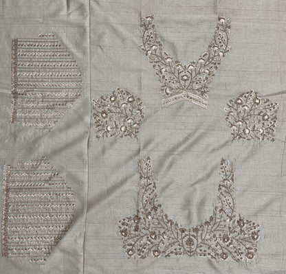 White Pure Soft Heavy Silk Sequins Embroidery Work Bridal Lehenga 