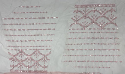 Pink Pure Heavy Net Motif Handwork Zari Sequins Work Bridal Lehenga Choli