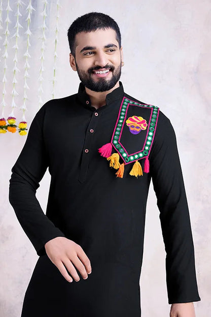 Black Color Rayon Navratri Special Men&