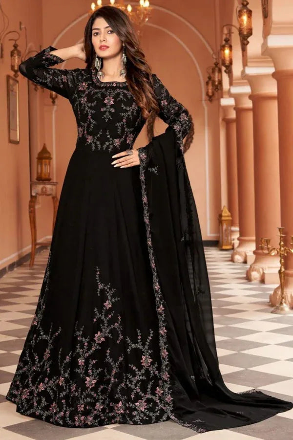 beautiful black dress design Black Line Art A-Line Dress Bold & Elegant