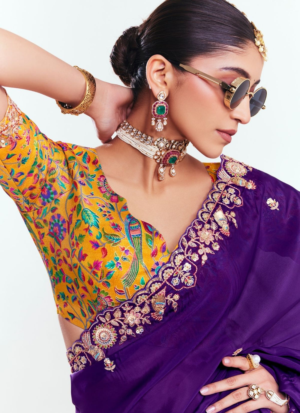 Royal Blue Pure Soft Fancy Febric Party Wear Premium Saree