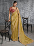 Gold Premium Zari Tissue Silk Bridal Saree 