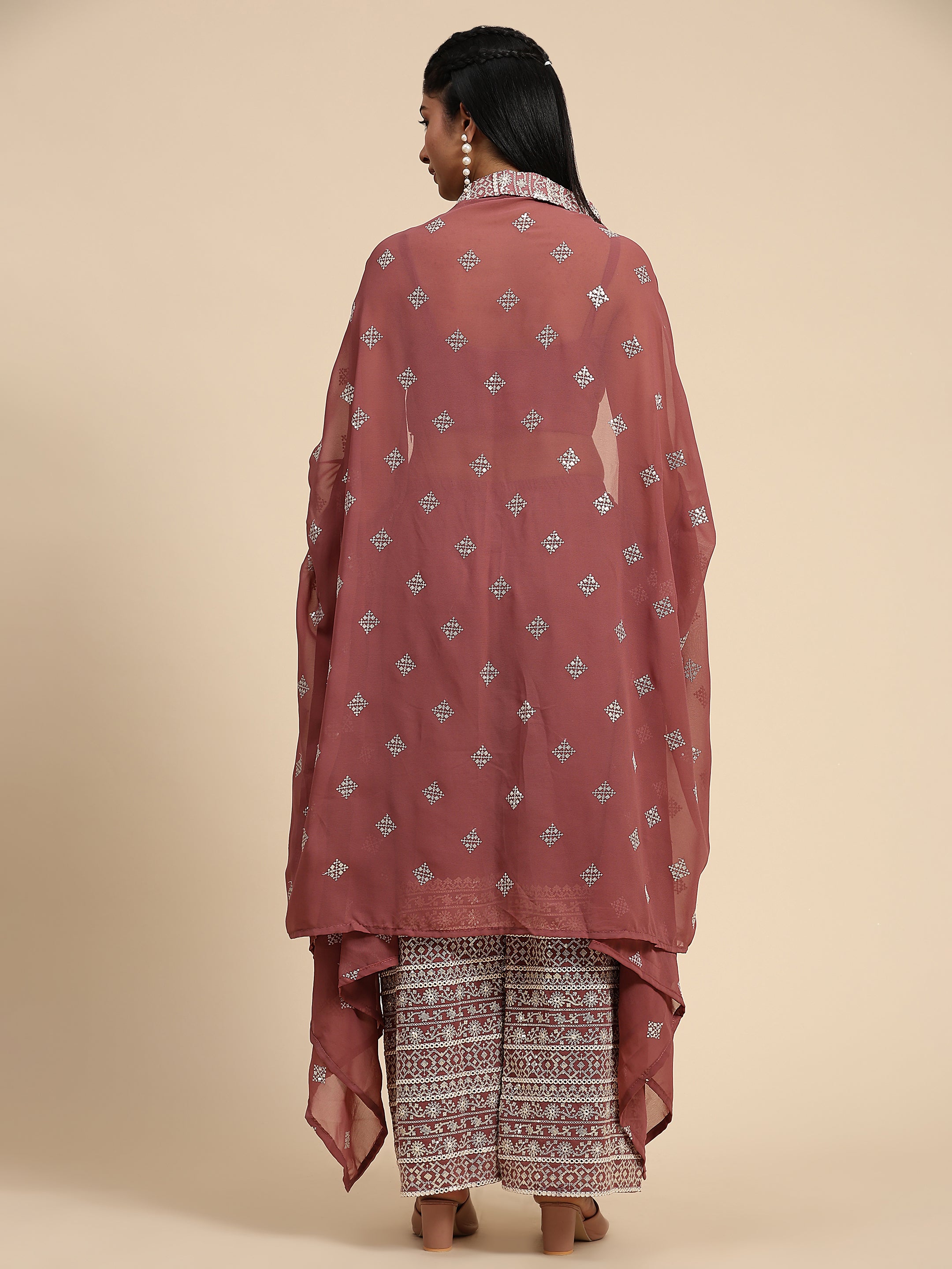 Beautiful Designer Occasion Wear Western Style Plazzo Suit