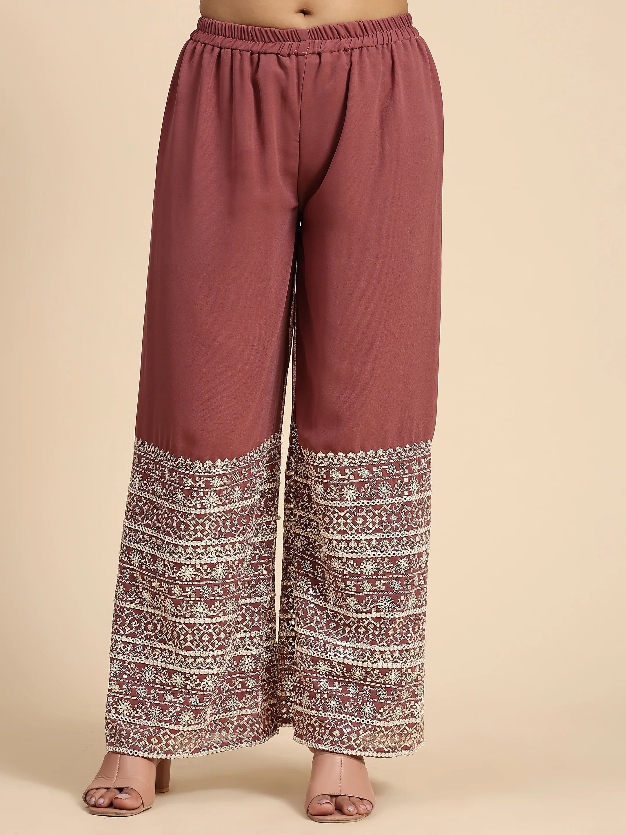 Beautiful Designer Occasion Wear Western Style Plazzo Suit