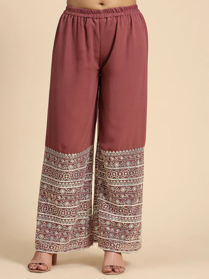 Beautiful Designer Occasion Wear Western Style Plazzo Suit