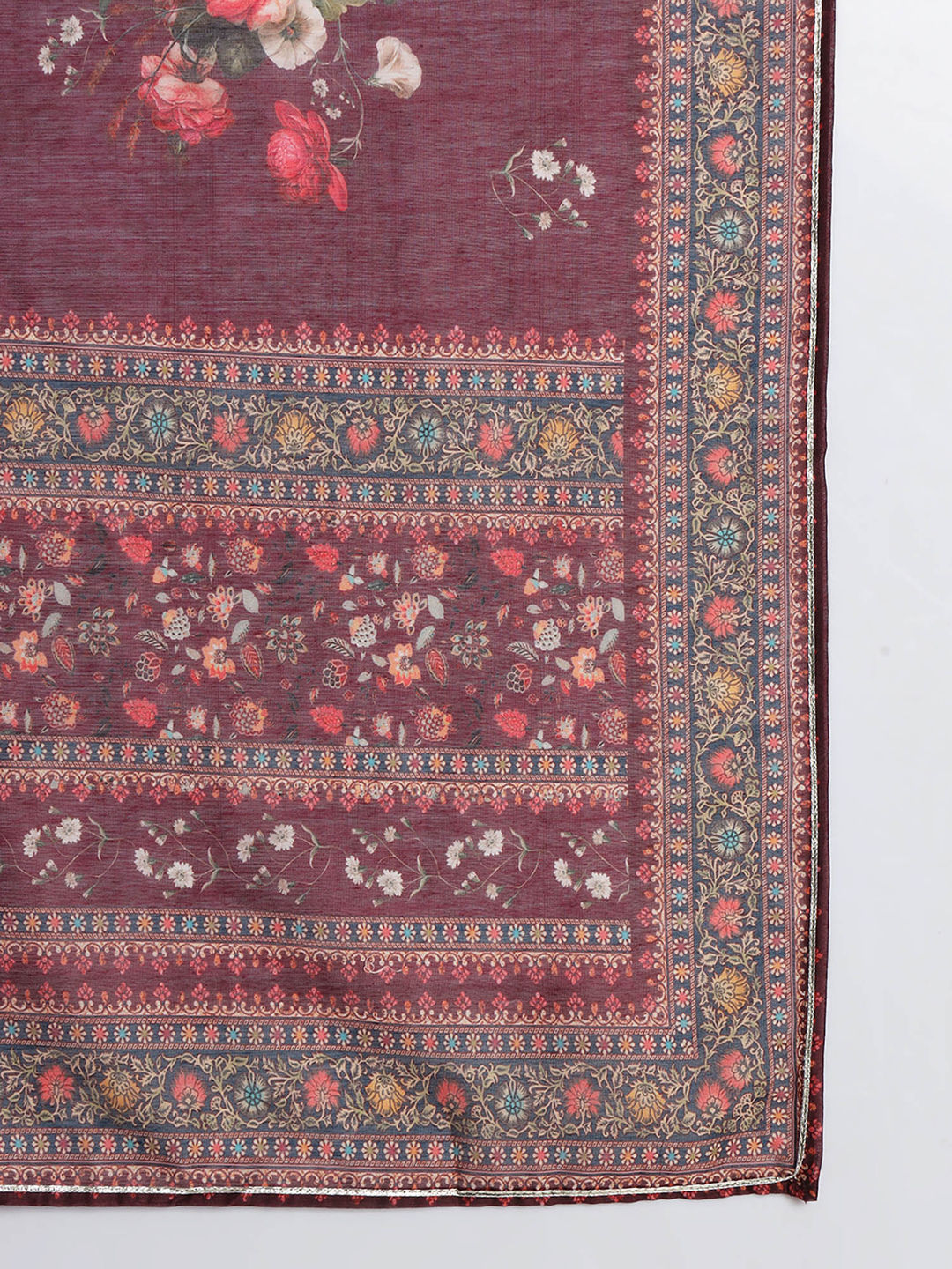 Beautiful Women Pink Silk Blend Kurta Set With Fancy Dupatta