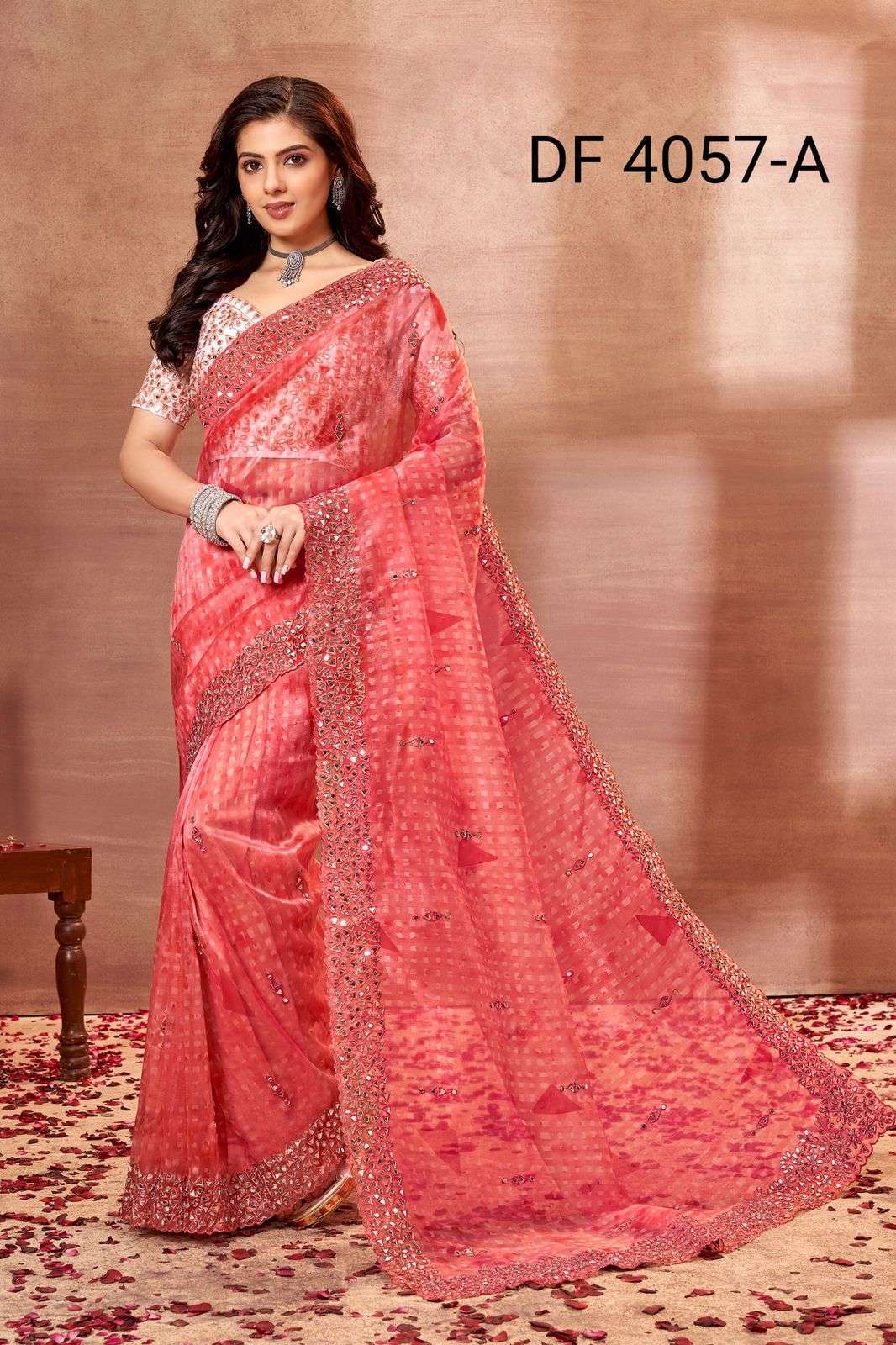 Orgenza Sequance Saree
