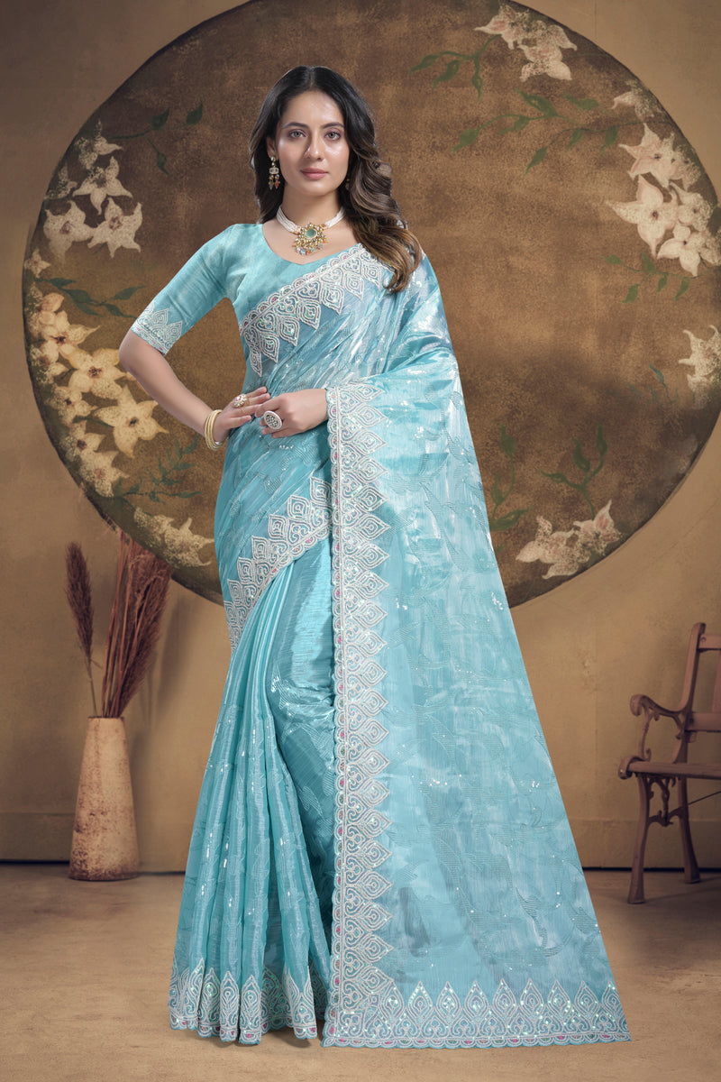 Beautiful Designer Occasion Wear Jimmy Choo Silk Saree