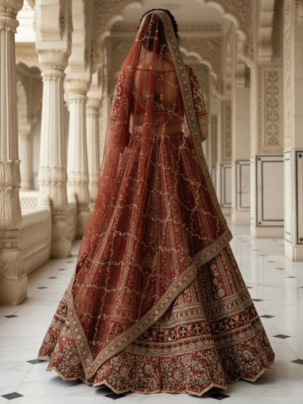 Orange Pure Soft Silk Premium Bridal Lehenga Choli