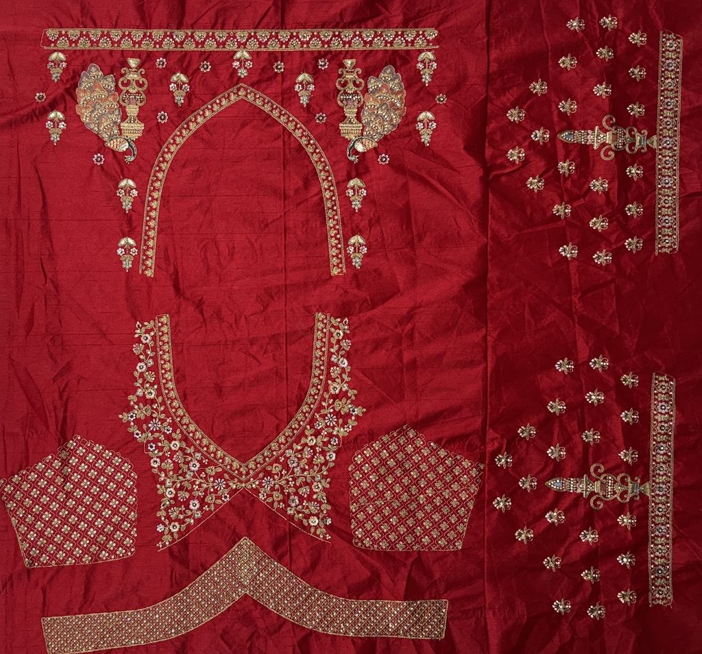Pink Pure Soft Silk Heavy Embroidery Work Bridal Lehenga
