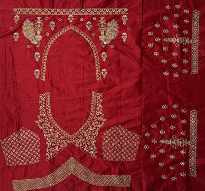Pink Pure Soft Silk Heavy Embroidery Work Bridal Lehenga