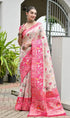 Pink Pure Soft Banarasi Silk Patola Zari Woven Saree 